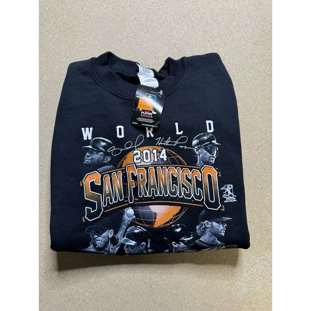 Vtg y2k San‎ Francisco Giants Sweatshirt Adult M Black  Crewneck MLB 00s…